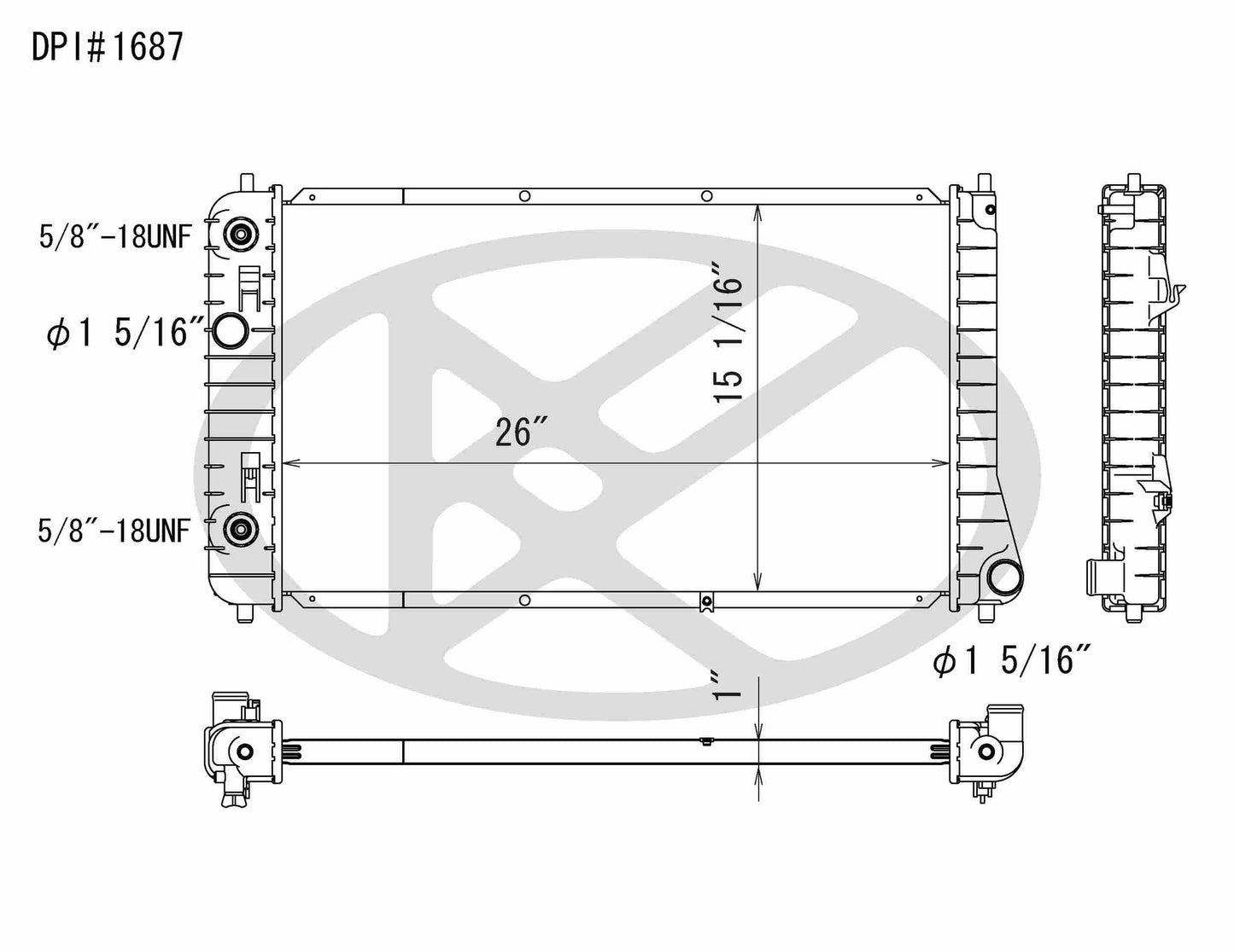 Koyorad OEM Replacement Radiator Chevrolet Cavalier 2.2L I4 AT 95-01