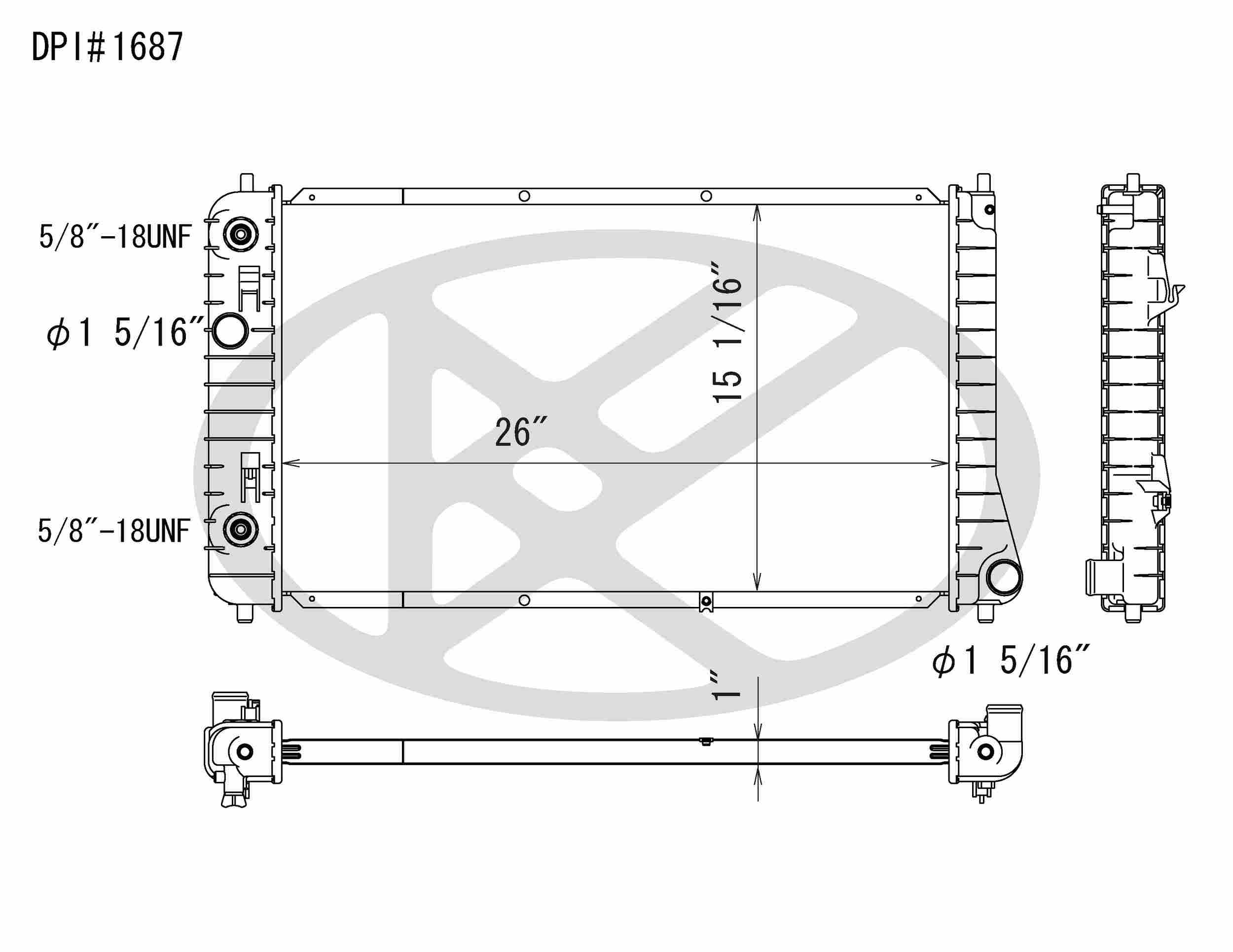 Koyorad OEM Replacement Radiator Chevrolet Cavalier 2.2L I4 AT 95-01