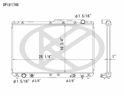 Koyorad OEM Replacement Radiator Lexus ES300 3.0L V6 AT 94-96