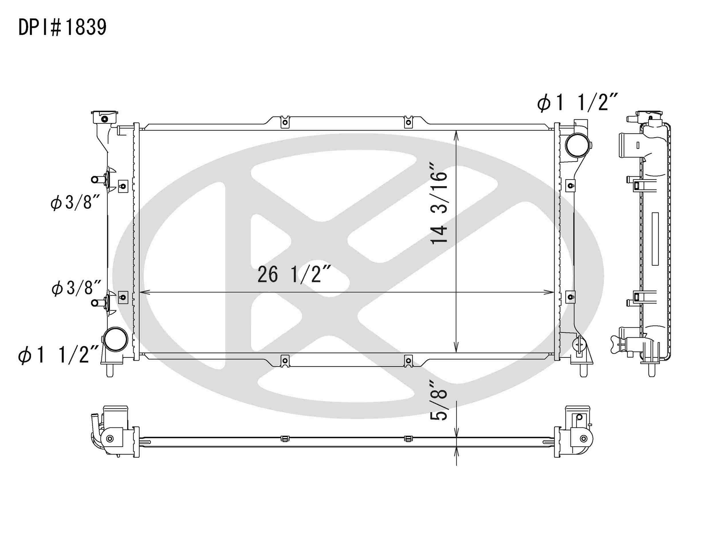 Koyorad OEM Replacement Radiator Subaru Legacy 2.2L H4 AT 95-99