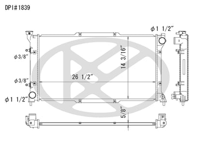 Koyorad OEM Replacement Radiator Subaru Legacy 2.2L H4 AT 95-99