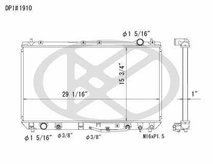 Koyorad OEM Replacement Radiator Lexus ES300 3.0L V6 AT 97-01