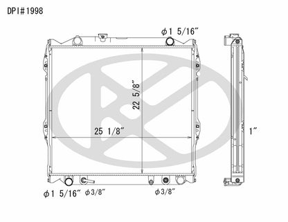 Koyorad OEM Replacement Radiator Toyota 4Runner 2.7L I4 AT 96-00