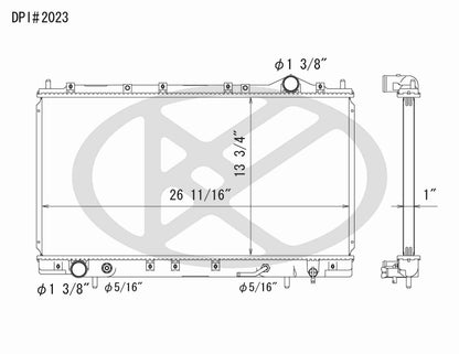 Koyorad OEM Replacement Radiator Chrysler Sebring I4 AT 95-99