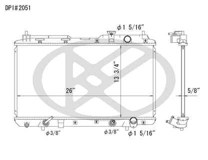 Koyorad OEM Replacement Radiator Honda CR-V 2.0L I4 AT 97-01
