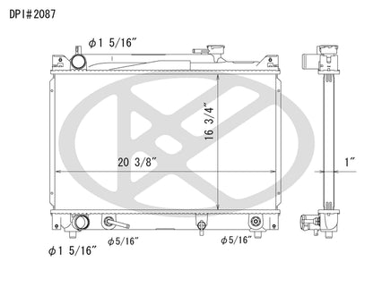 Koyorad OEM Replacement Radiator Geo Tracker 1.6L I4 AT 98-98
