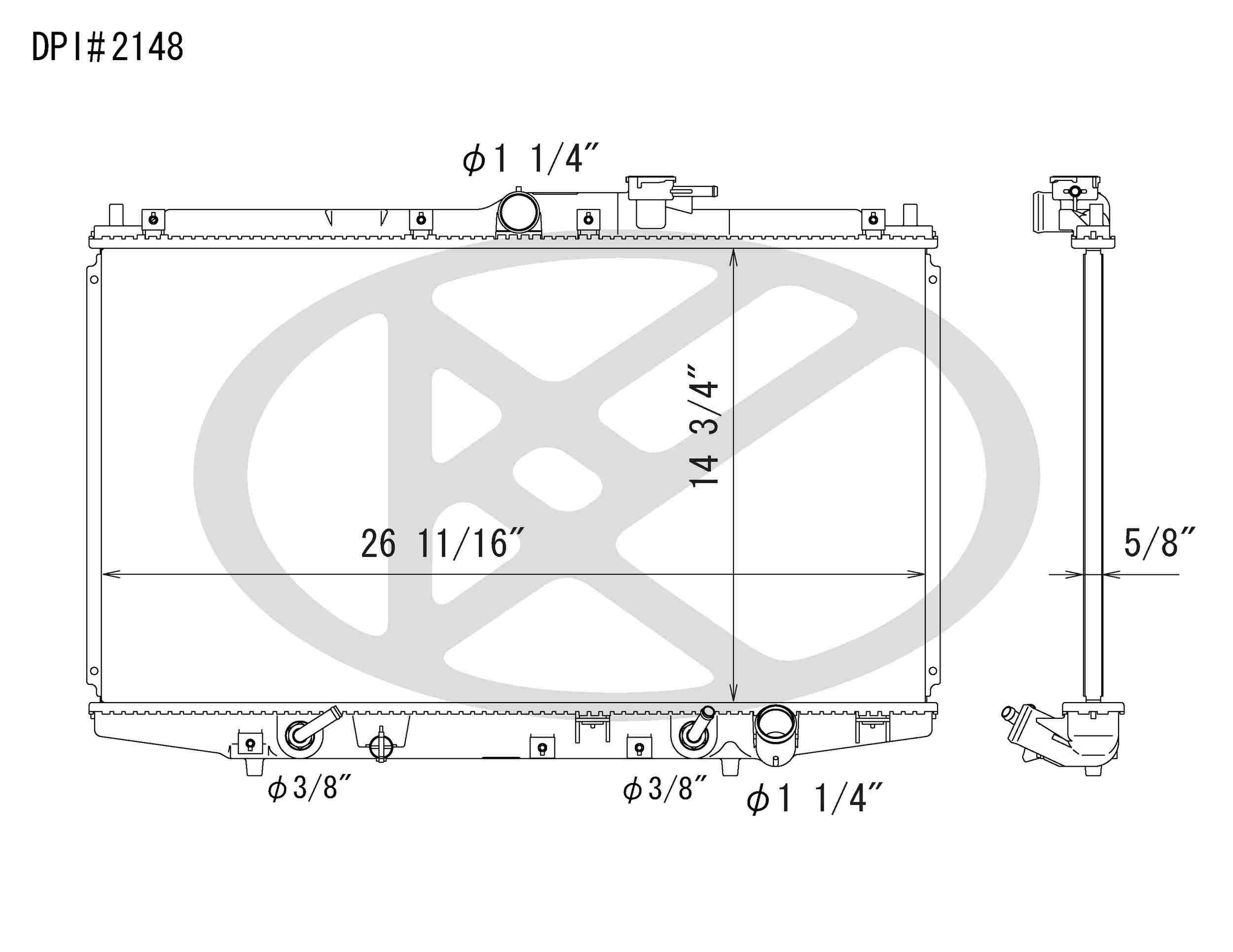 Koyorad OEM Replacement Radiator Honda Accord 2.3L I4 AT 98-02