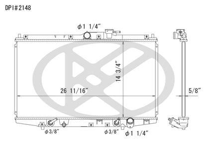 Koyorad OEM Replacement Radiator Honda Accord 2.3L I4 AT 98-02