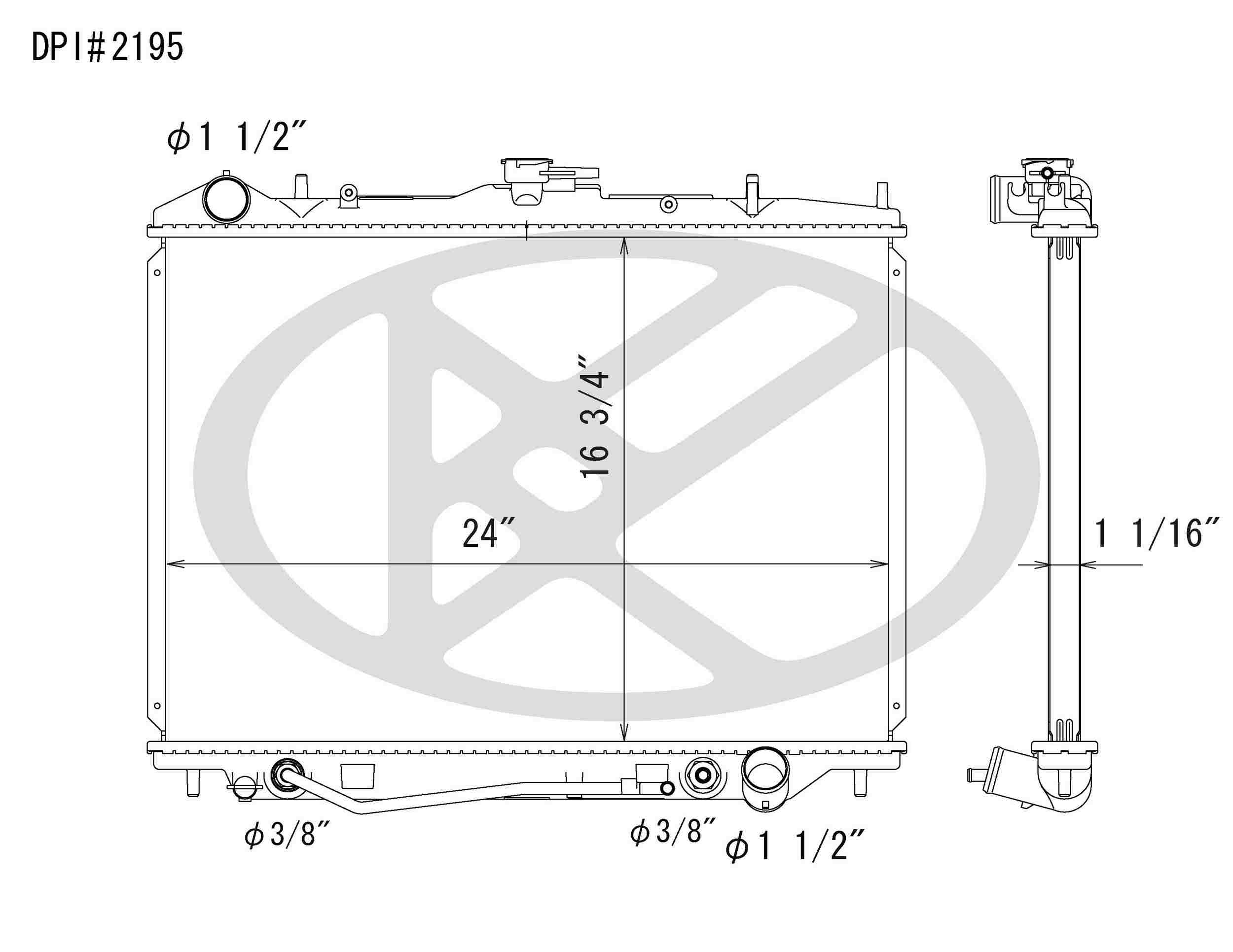 Koyorad OEM Replacement Radiator Honda Passport 3.2L V6 AT 98-02