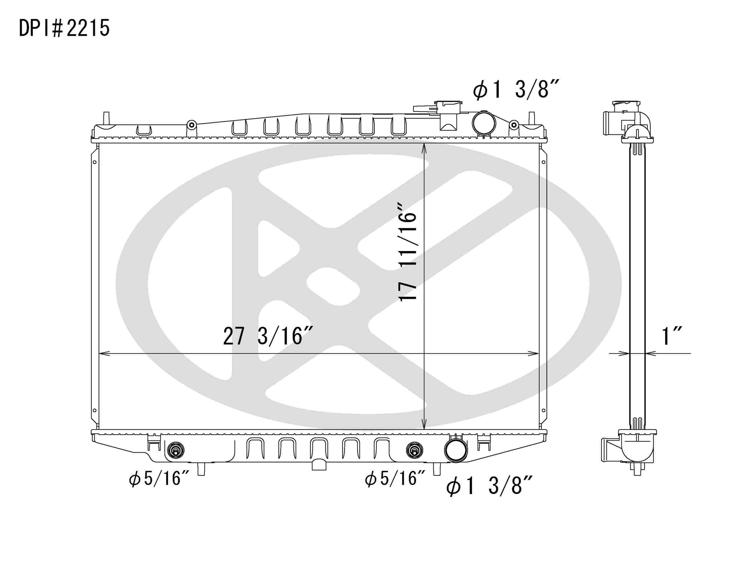 Koyorad OEM Replacement Radiator Nissan Frontier 2.4L I4 AT 98-04