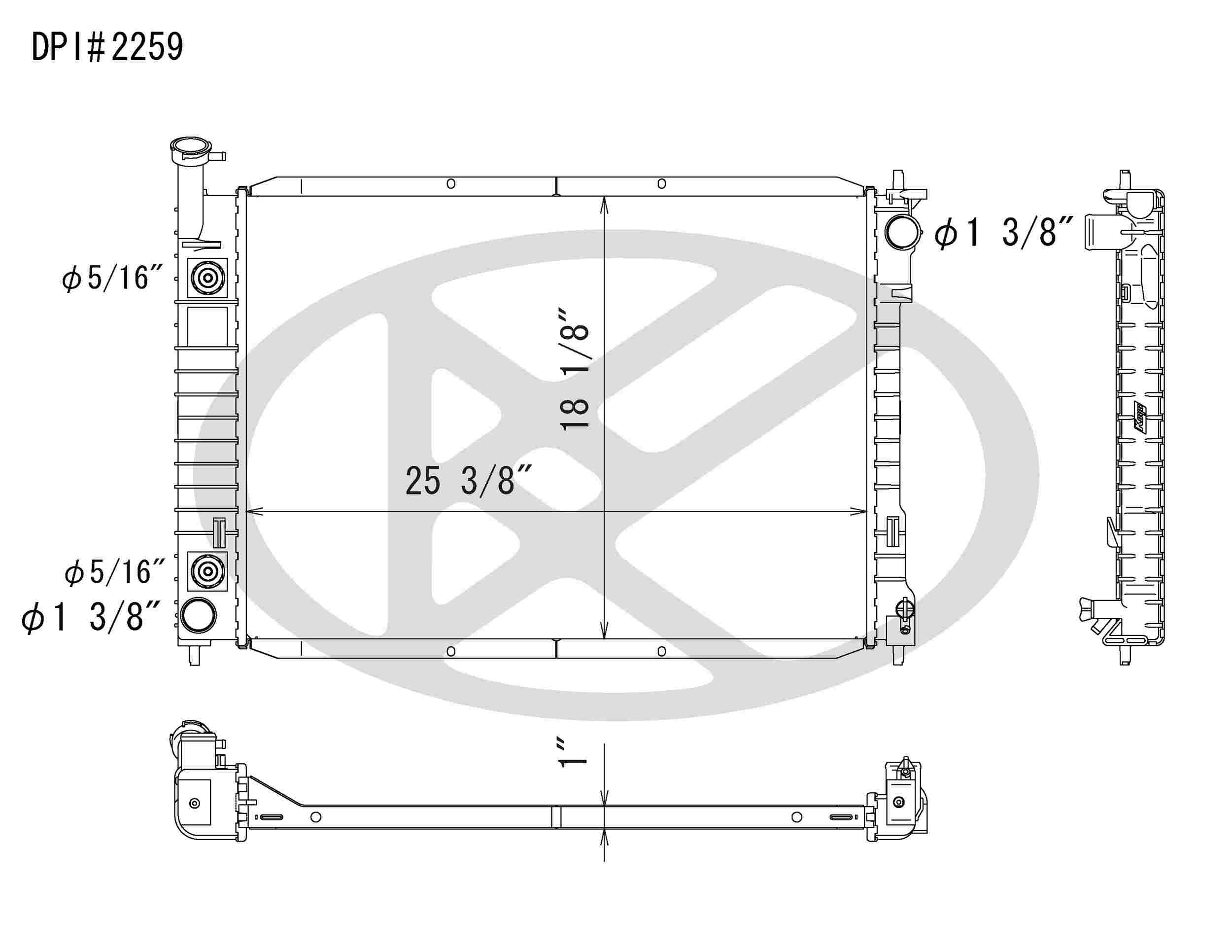 Koyorad OEM Replacement Radiator Mercury Villager 3.3L V6 AT 99-02