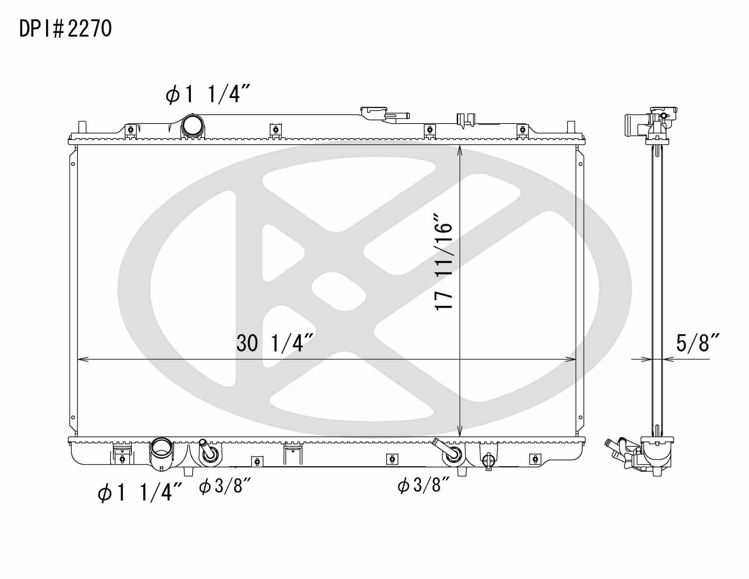 Koyorad OEM Replacement Radiator Honda Oasis 2.3L I4 AT 99-99