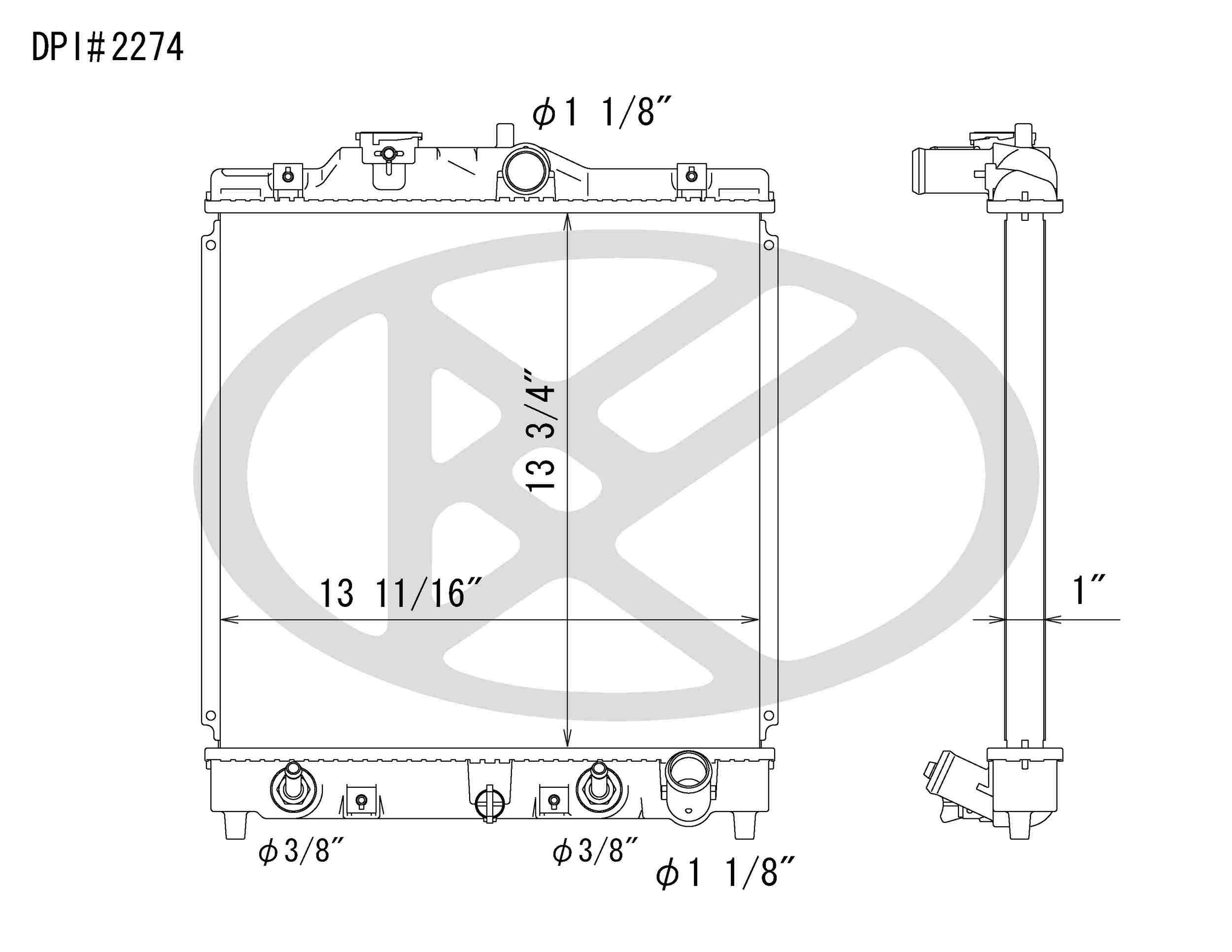 Koyorad OEM Replacement Radiator Honda Civic 1.6L I4 AT 92-00