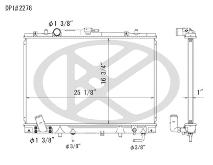 Koyorad OEM Replacement Radiator Mitsubishi Montero Sport 3.0L V6 AT 97-03