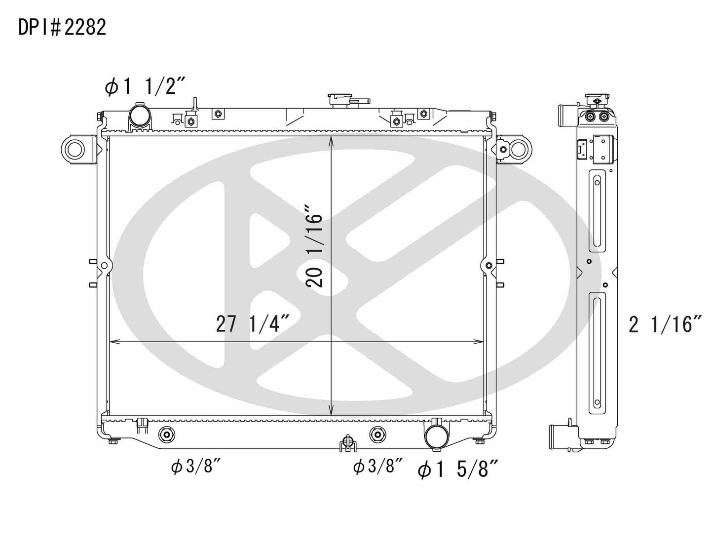 Koyorad OEM Replacement Radiator Toyota LandCruiser 4.7L V8 AT 98-02