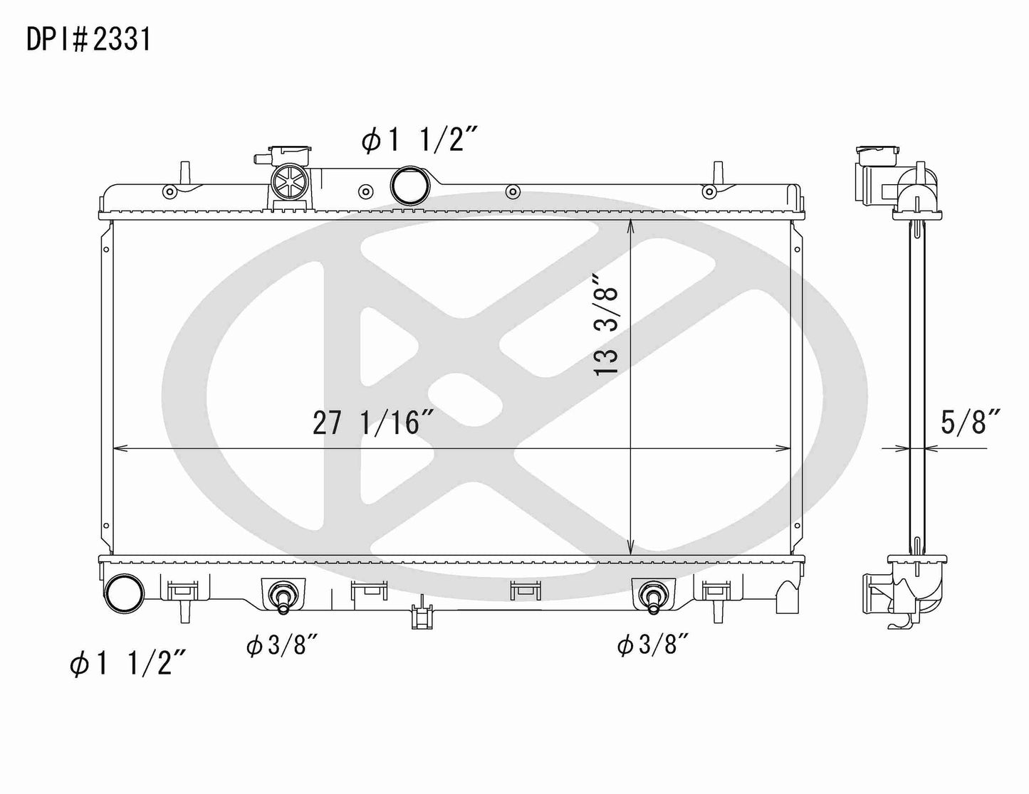 Koyorad OEM Replacement Radiator Subaru BAJA 2.5L H4 AT 03-06