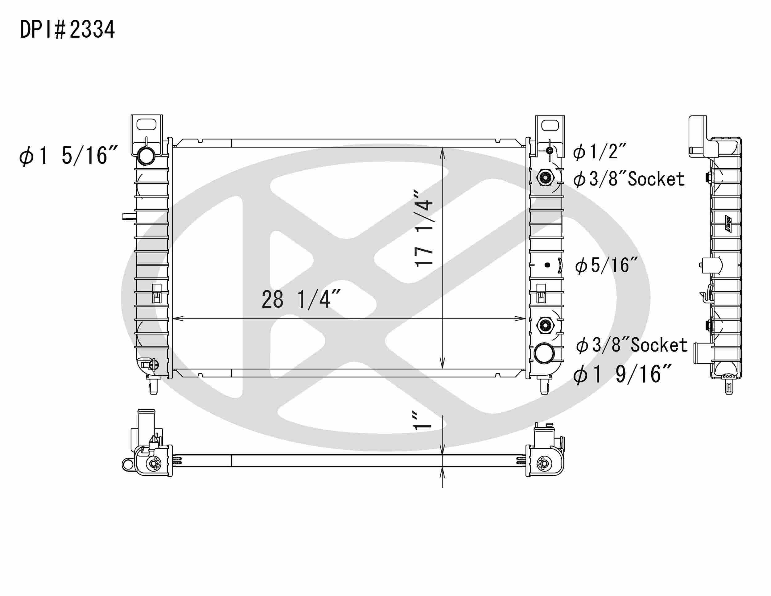 Koyorad OEM Replacement Radiator Cadillac Escalade 5.3L V8 AT 02-06