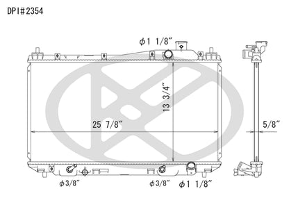 Koyorad OEM Replacement Radiator Honda Civic 1.7L I4 AT 01-05