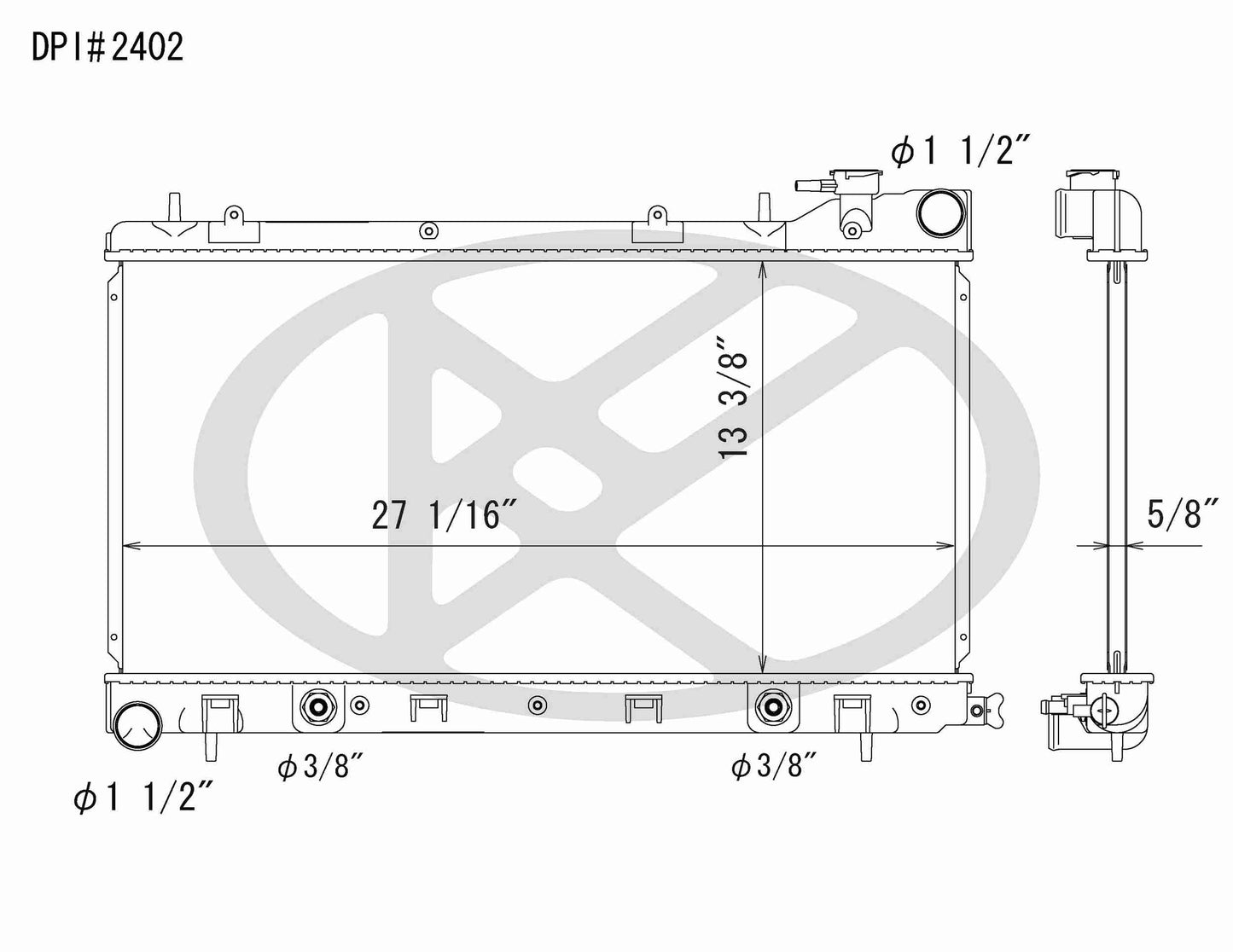 Koyorad OEM Replacement Radiator Subaru Forester 2.5L H4 AT 99-02
