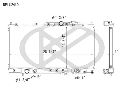 Koyorad OEM Replacement Radiator Chrysler Sebring 2.7L V6 AT 01-06