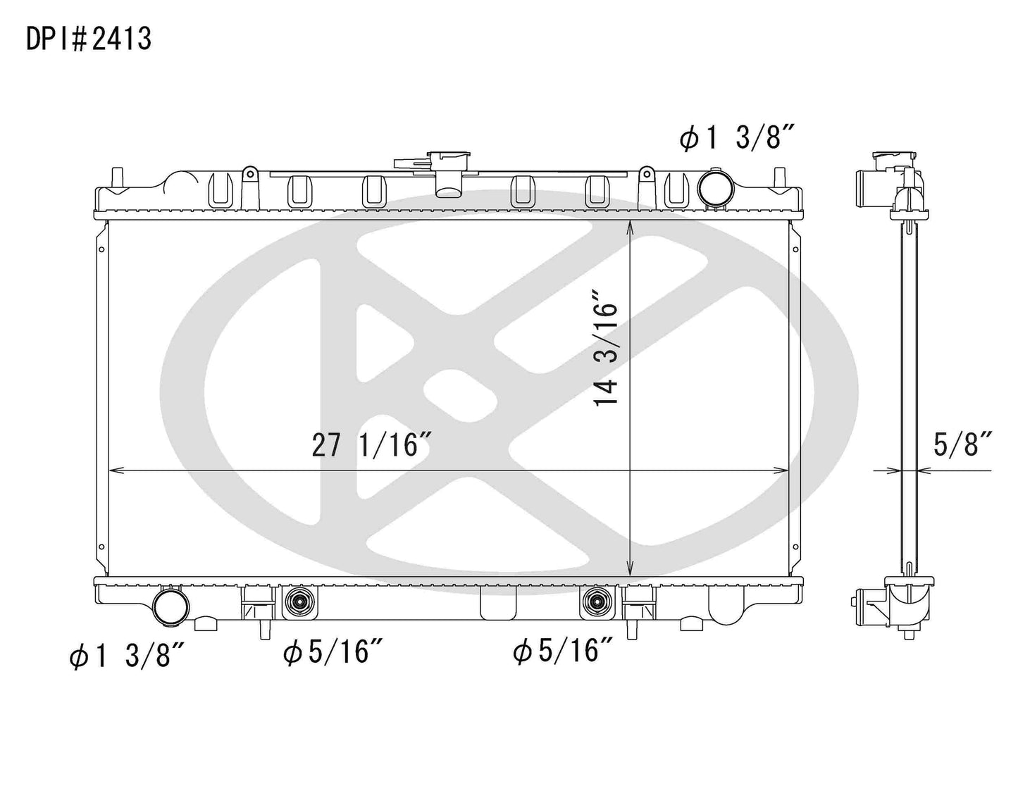 Koyorad OEM Replacement Radiator Infiniti G20 2.0L I4 AT 99-02
