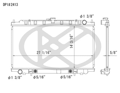 Koyorad OEM Replacement Radiator Infiniti G20 2.0L I4 AT 99-02