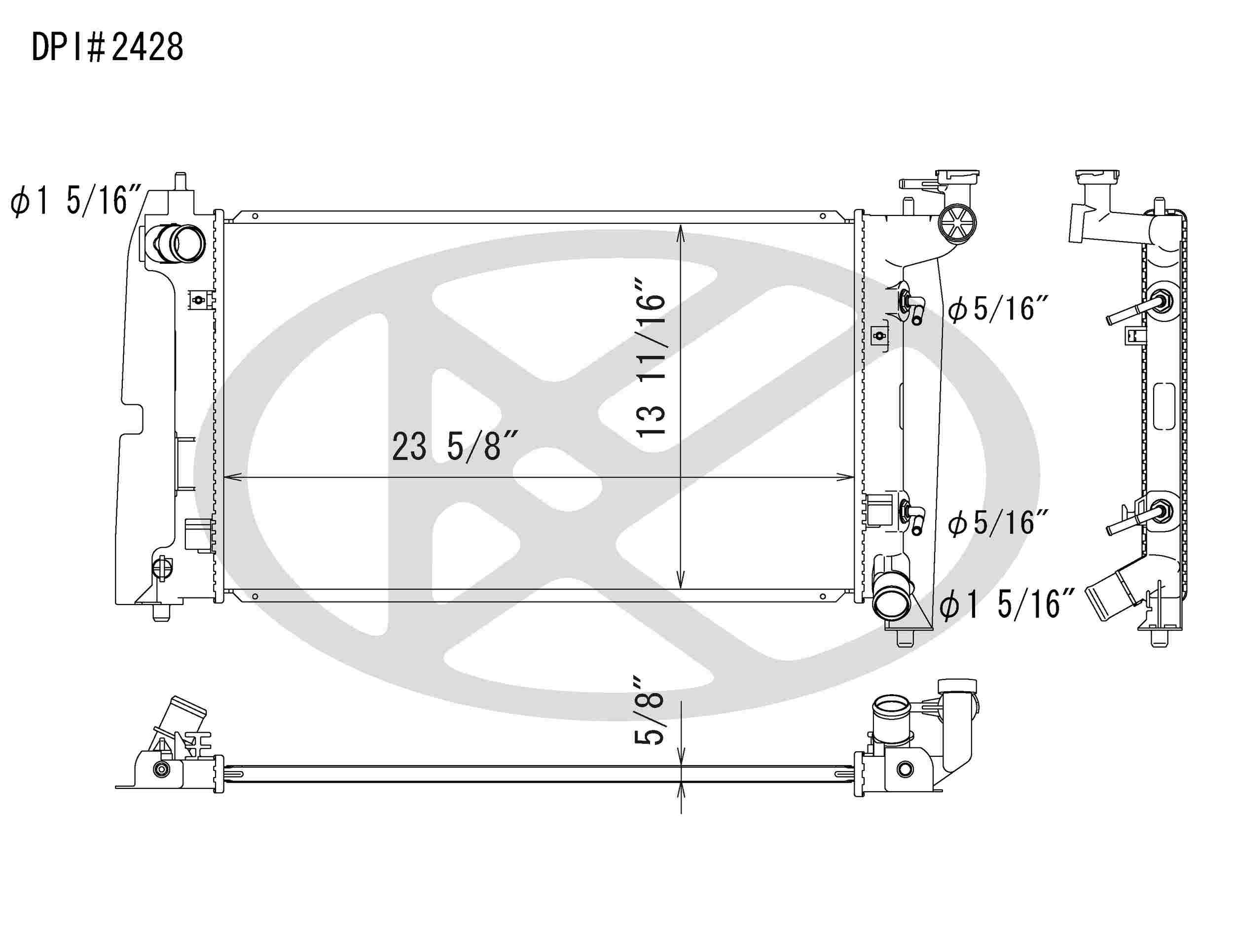Koyorad OEM Replacement Radiator Pontiac Vibe 1.8L I4 AT 03-08
