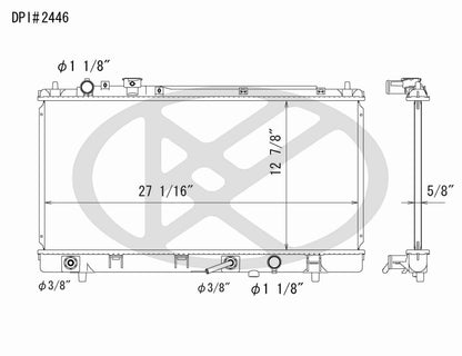 Koyorad OEM Replacement Radiator Mazda Protege 2.0L I4 AT 01-03