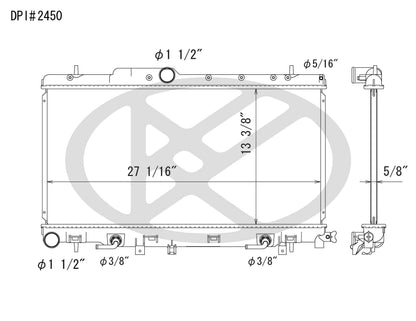 Koyorad OEM Replacement Radiator Subaru Impreza WRX 2.0L H4 TBO AT 02+