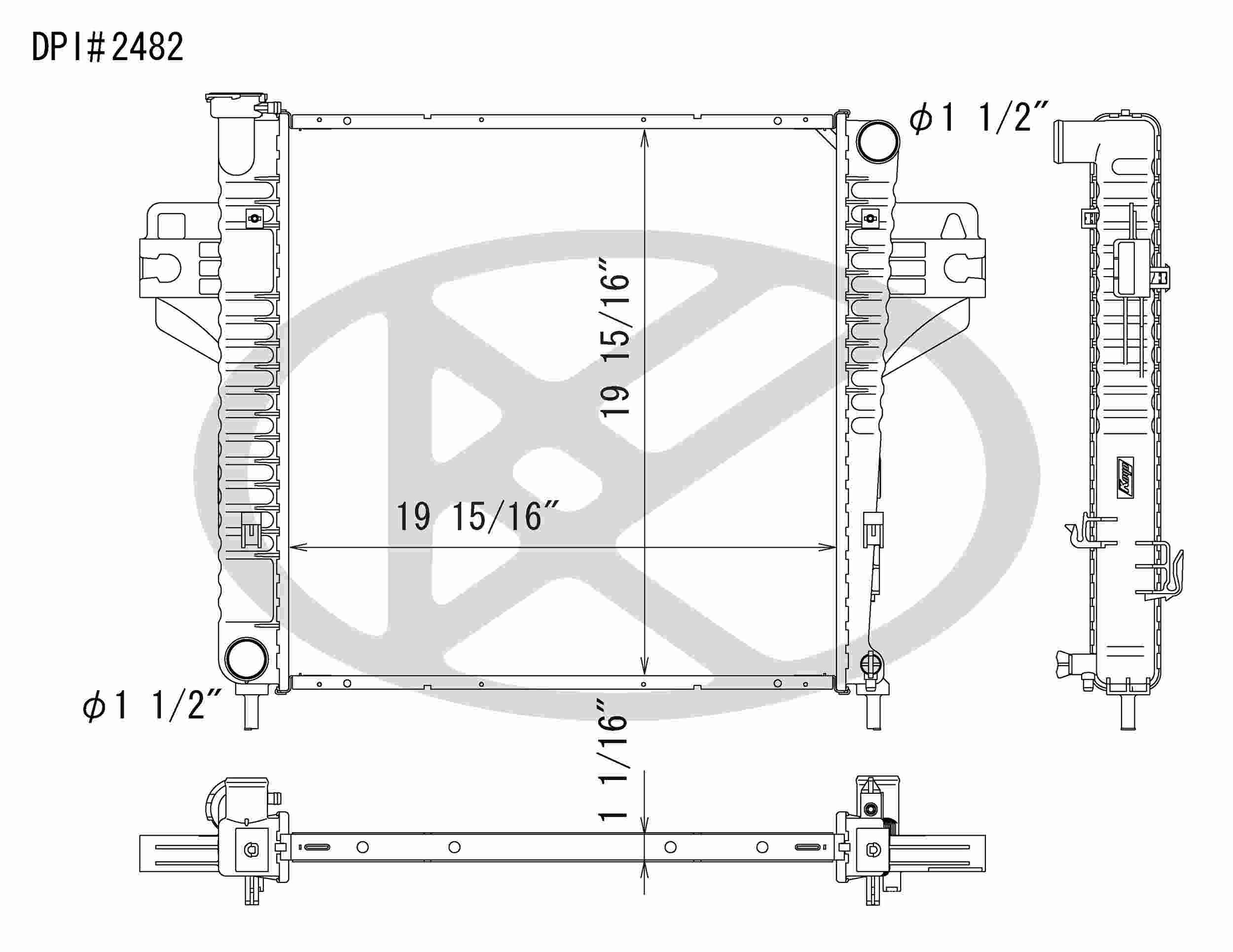 Koyorad OEM Replacement Radiator Jeep Liberty 2.4L I4 AT 02-05