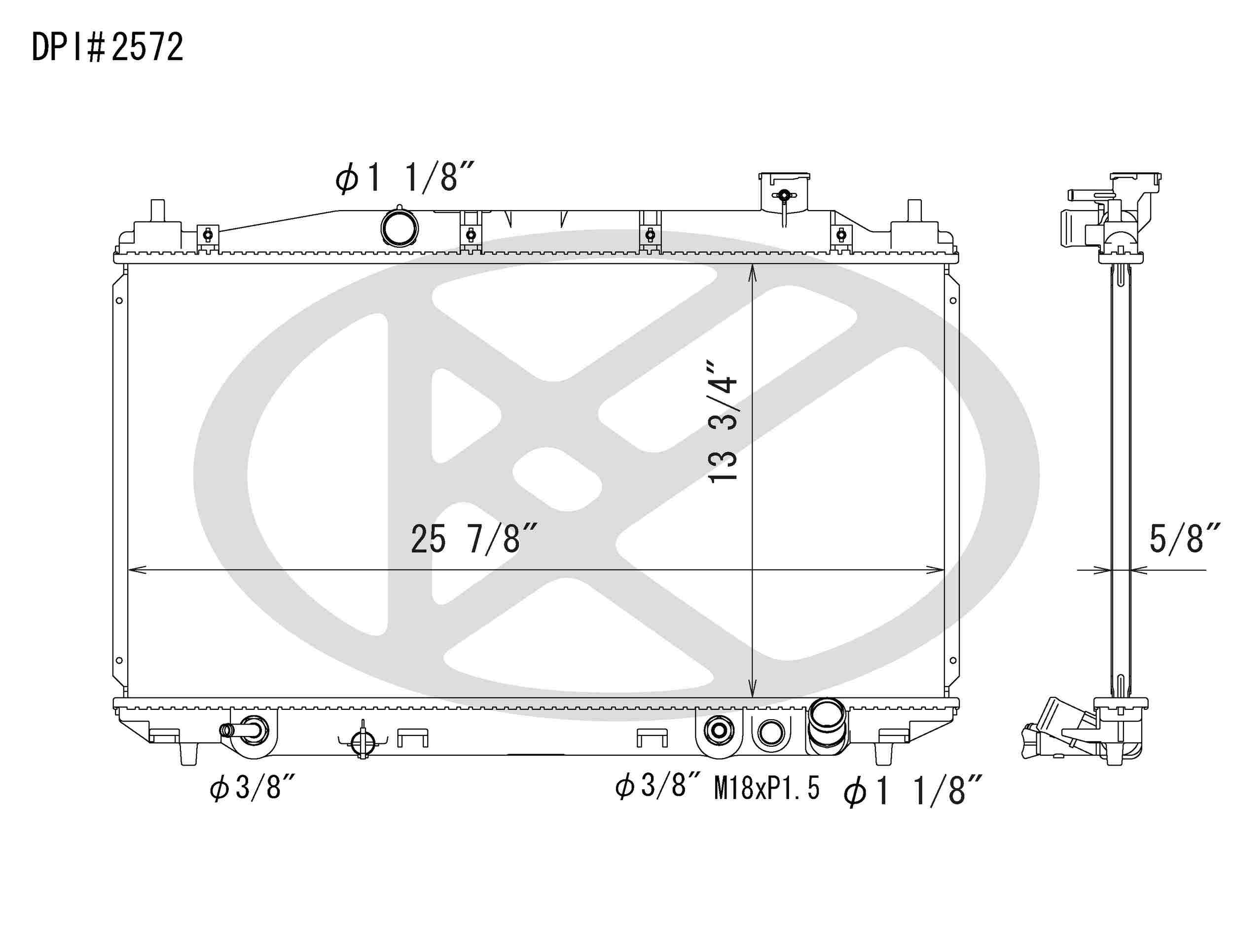 Koyorad OEM Replacement Radiator Honda Civic 1.3L I4 AT 03-05