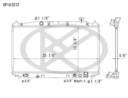 Koyorad OEM Replacement Radiator Honda Civic 1.3L I4 AT 03-05