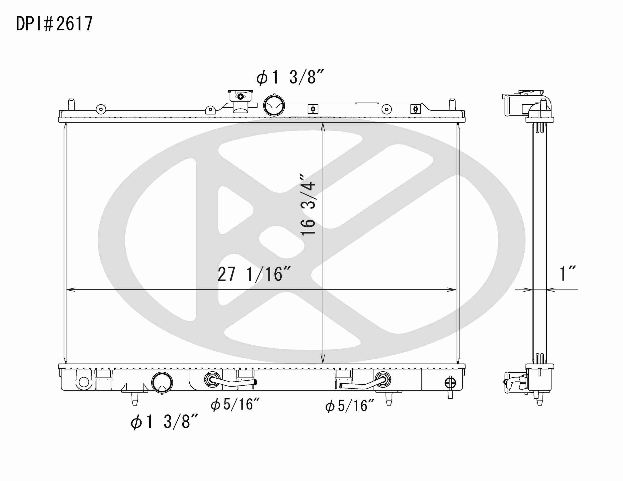 Koyorad OEM Replacement Radiator Mitsubishi Outlander 2.4L I4 AT 03-06