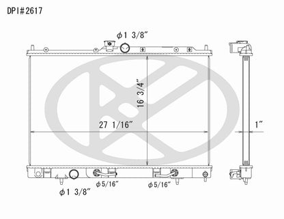Koyorad OEM Replacement Radiator Mitsubishi Outlander 2.4L I4 AT 03-06
