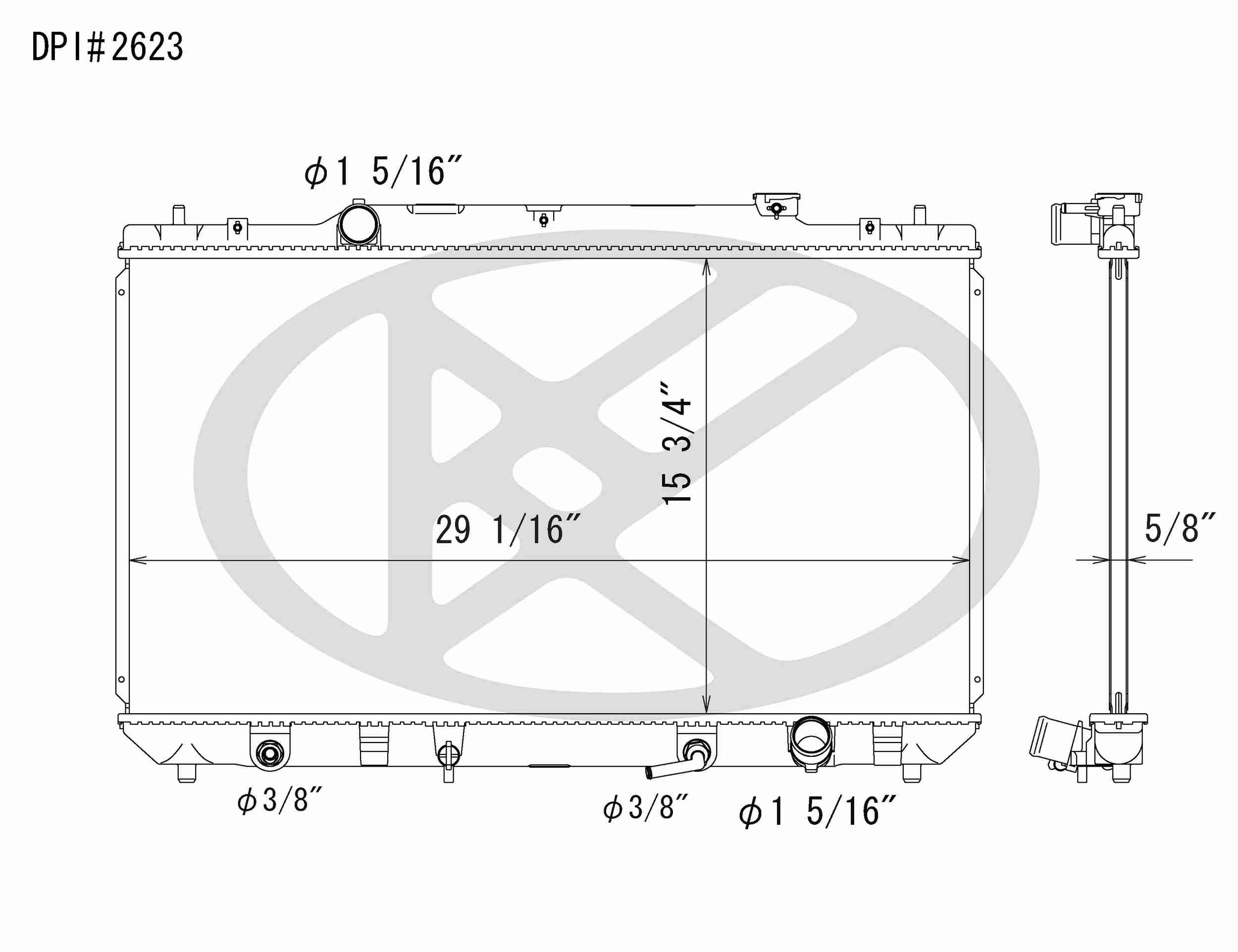 Koyorad OEM Replacement Radiator Toyota Solara 2.4L I4 AT 02-03