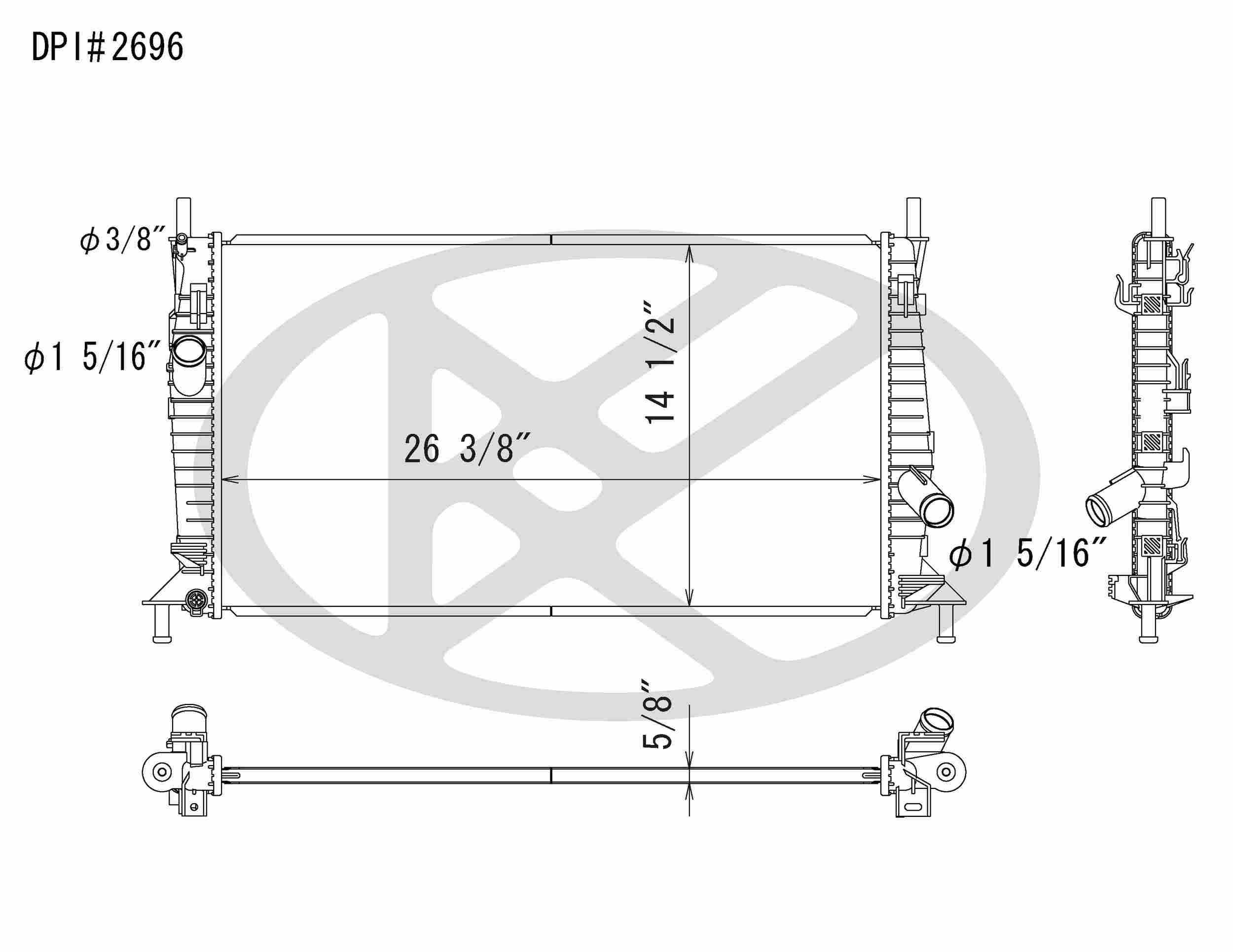 Koyorad OEM Replacement Radiator Mazda Mazda 3 2.0L I4 TBO MT 04-09