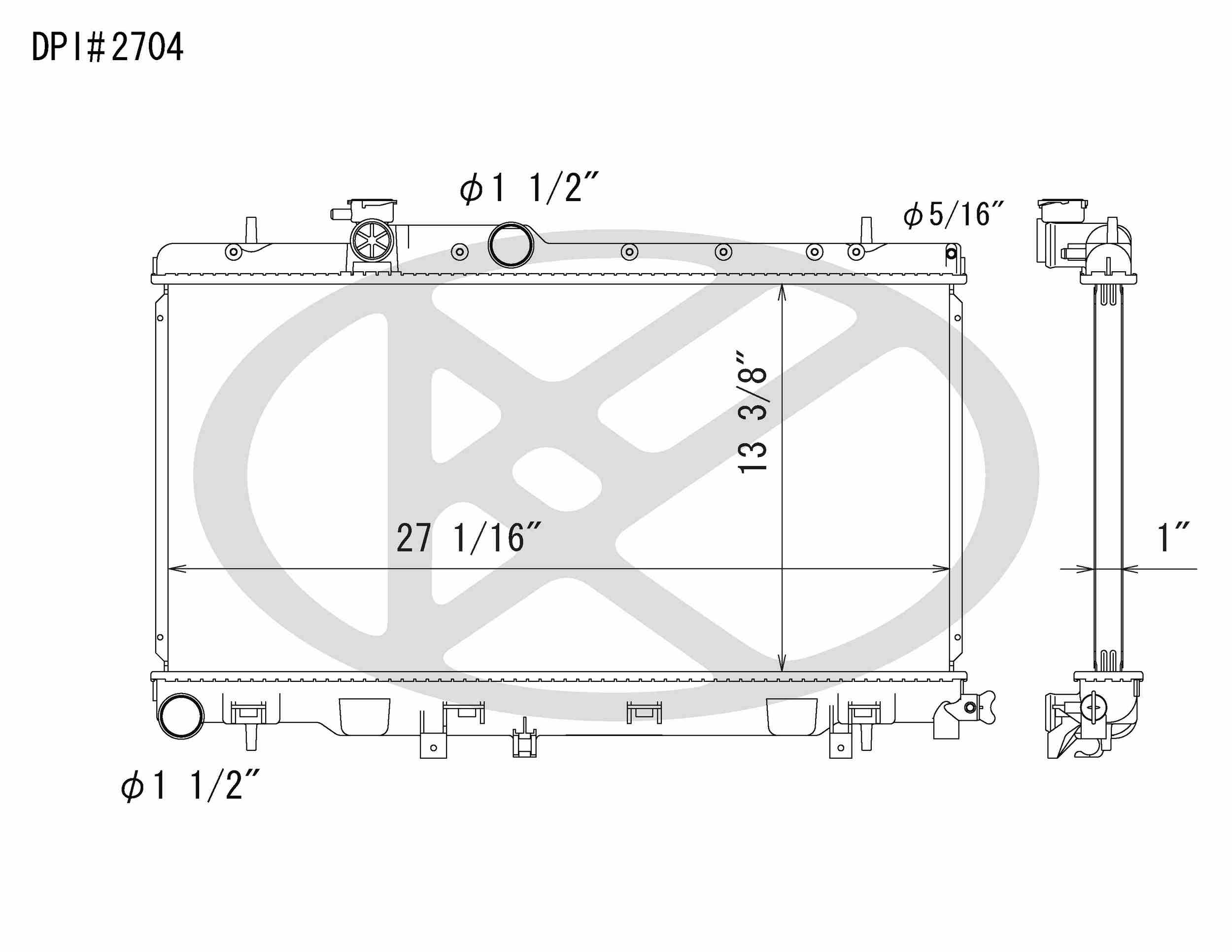 Koyorad OEM Replacement Radiator Saab 9-2X 2.0L H4 TBO MT 05-05