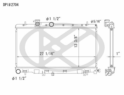 Koyorad OEM Replacement Radiator Saab 9-2X 2.0L H4 TBO MT 05-05