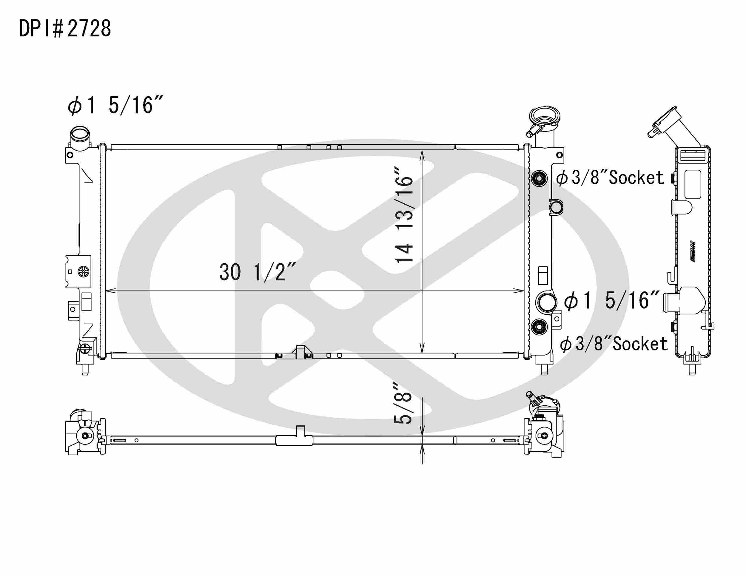 Koyorad OEM Replacement Radiator Buick Rendezvous 3.4L V6 AT 02-05