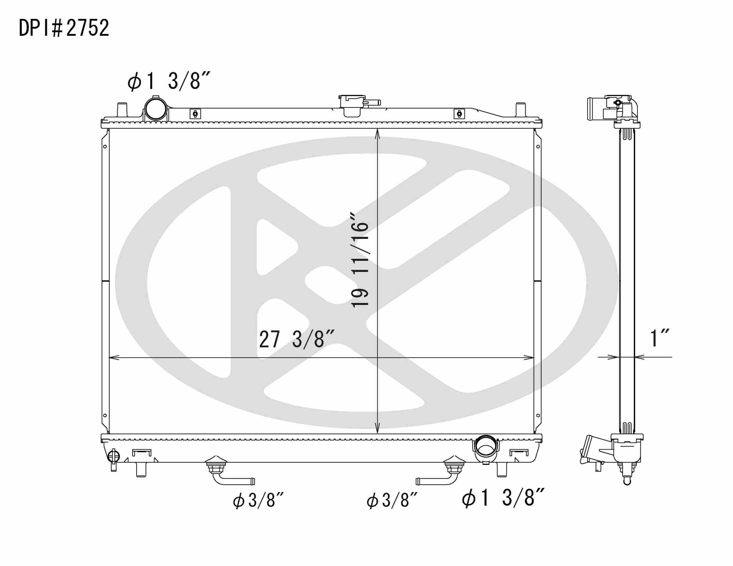 Koyorad OEM Replacement Radiator Mitsubishi Lancer 2.4L I4 AT 04-05