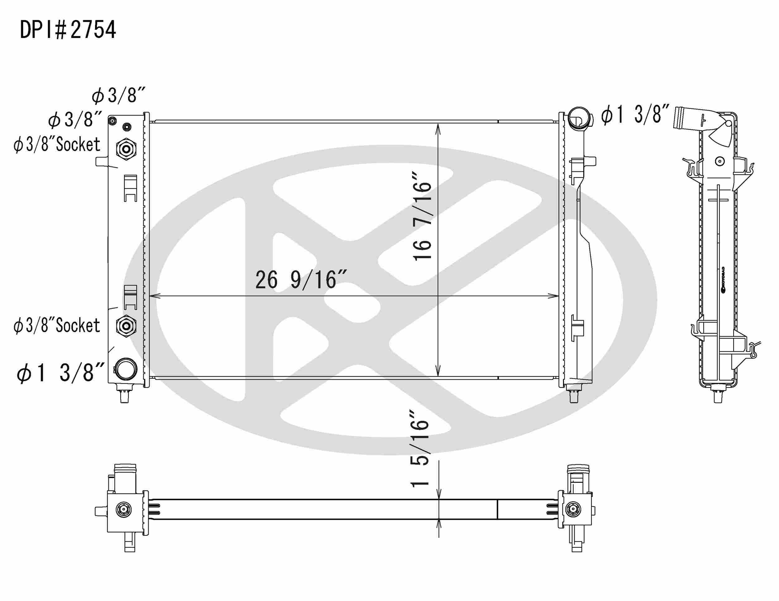 Koyorad OEM Replacement Radiator Pontiac GTO 5.7L V8 AT 04-04