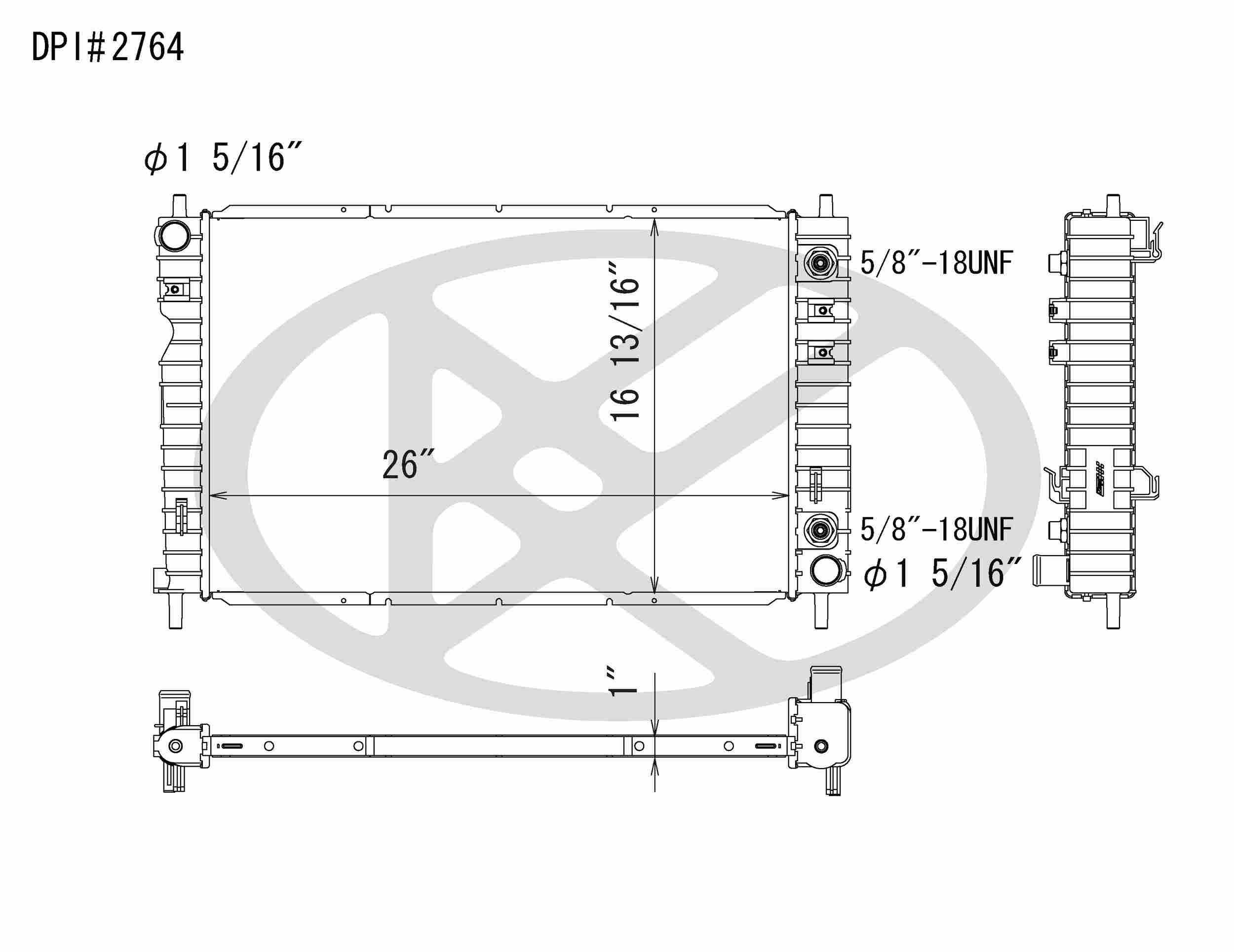 Koyorad OEM Replacement Radiator Chevrolet Equinox 3.4L V6 AT 05-05