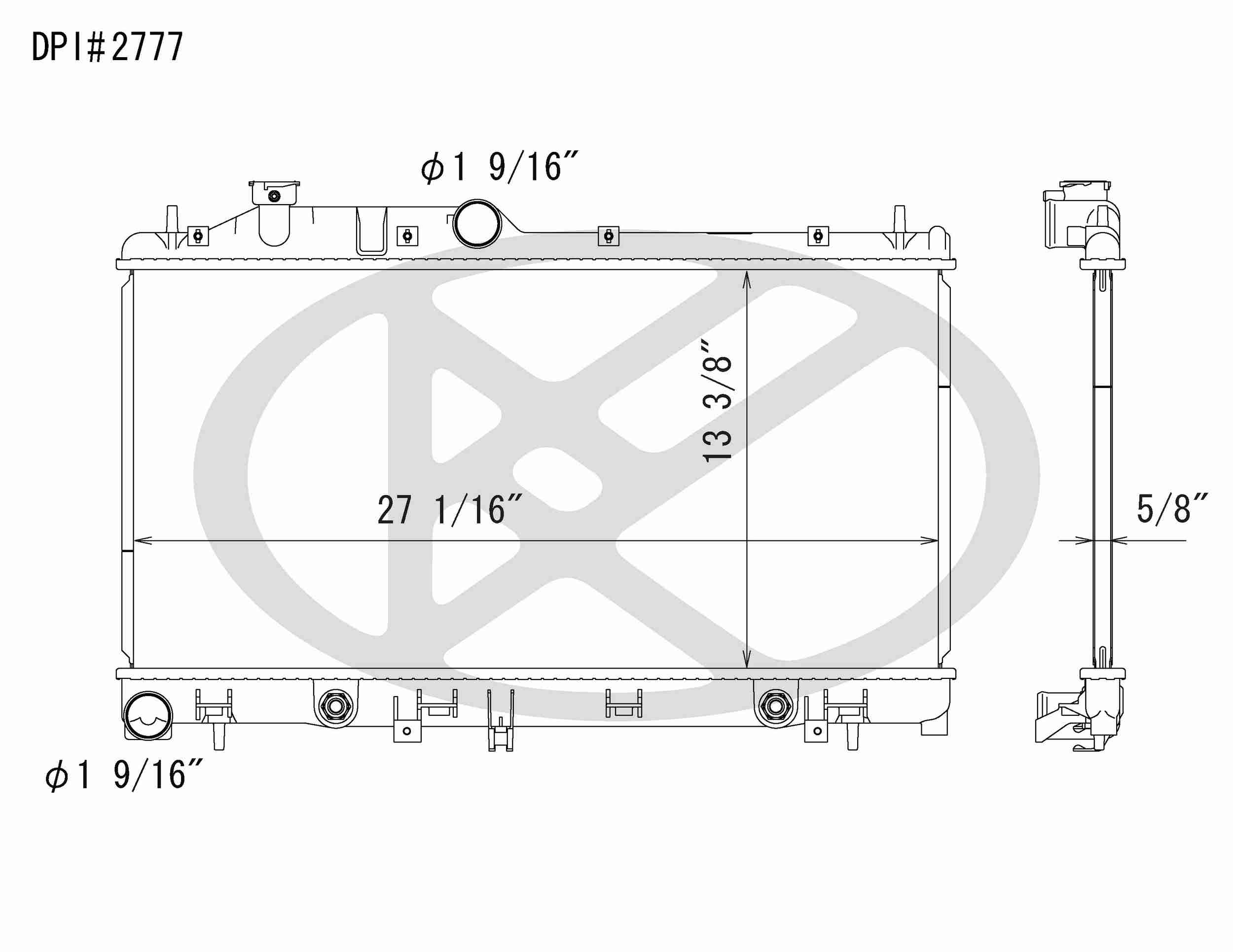 Koyorad OEM Replacement Radiator Subaru Forester 2.5L H4 Non TBO AT 09-11