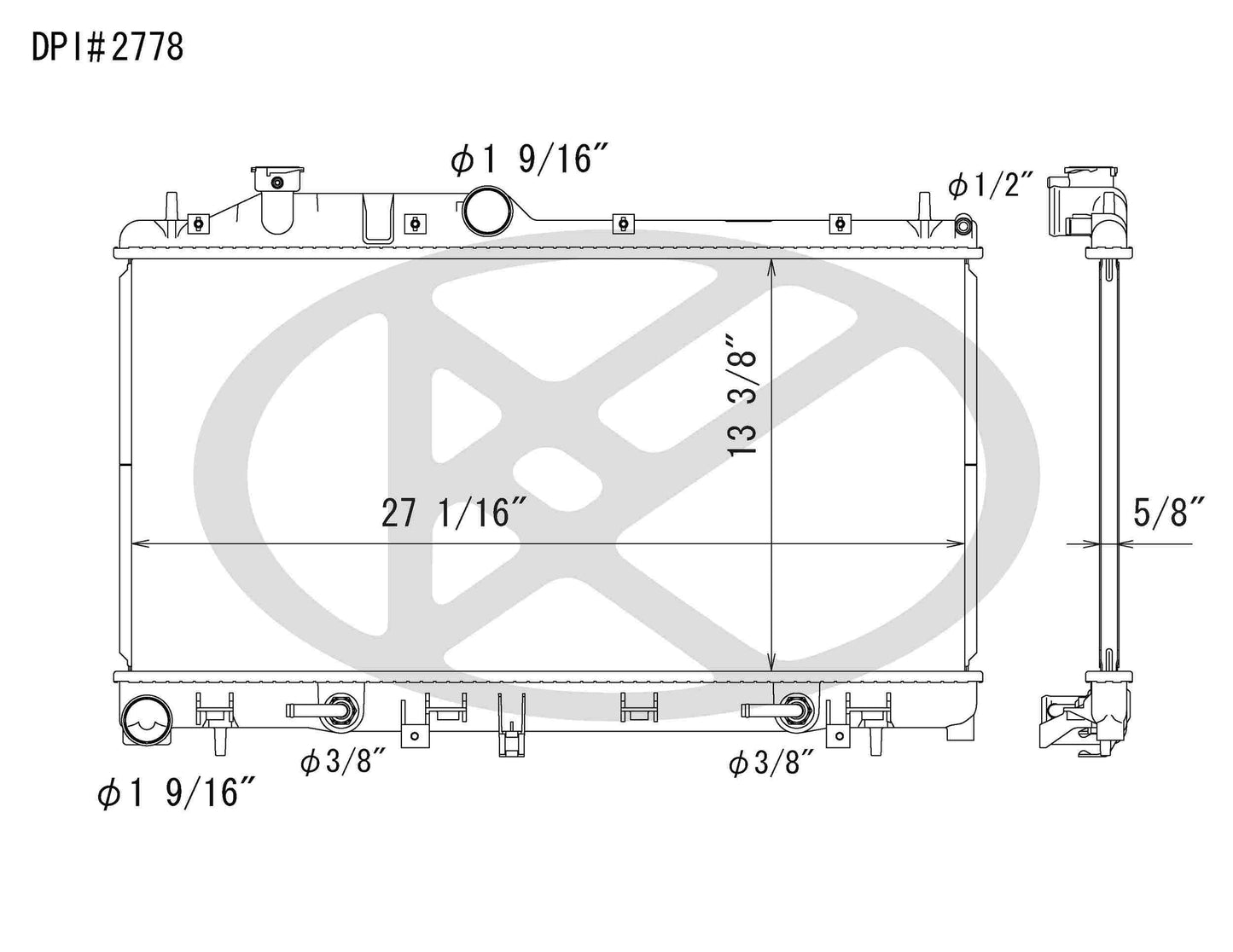 Koyorad OEM Replacement Radiator Subaru Impreza 2.5L H4 TBO AT 09-10