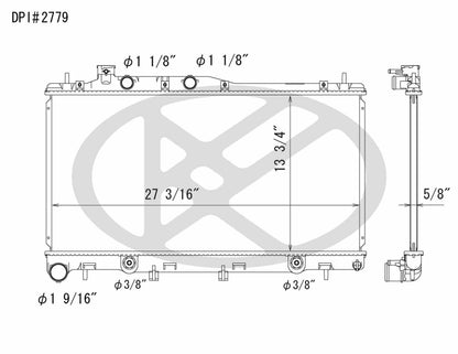 Koyorad OEM Replacement Radiator Subaru Legacy 3.0L H6 AT 08-09