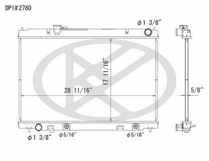 Koyorad OEM Replacement Radiator Infiniti M35 3.5L V6 AT 06-08