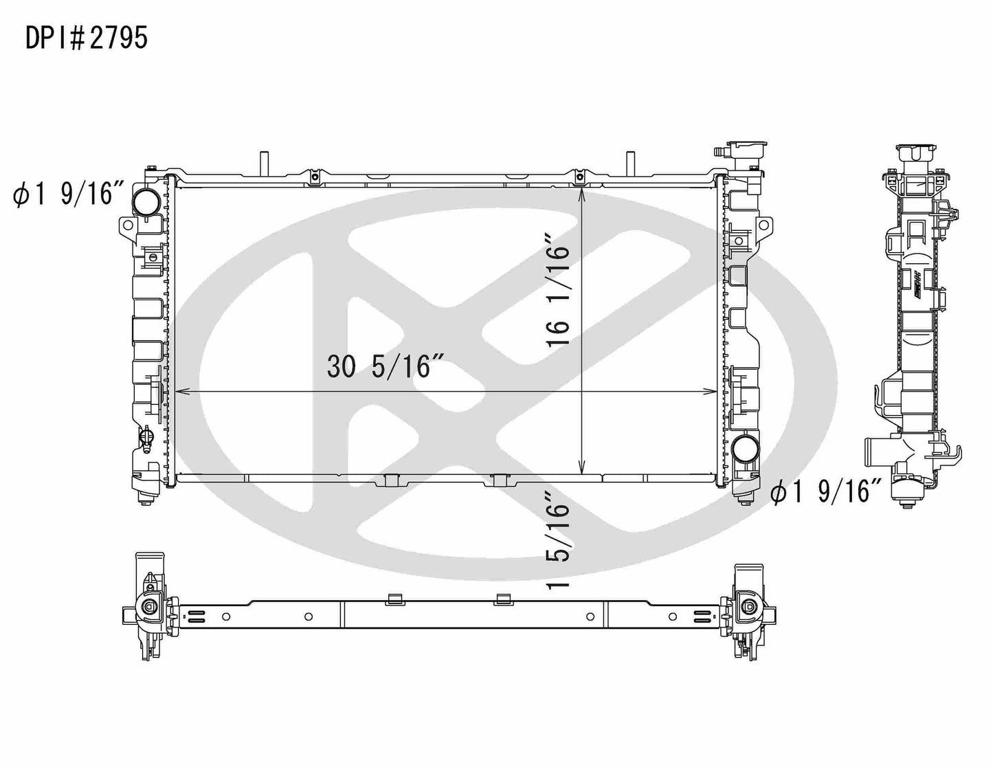 Koyorad OEM Replacement Radiator Chrysler Town & Country 3.3L V6 AT 05-07