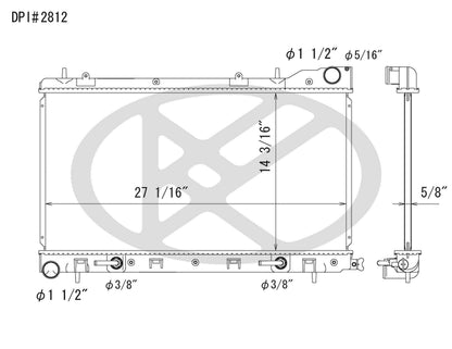 Koyorad OEM Replacement Radiator Subaru Forester 2.5L H4 TBO AT 04-05