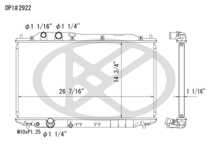Koyorad OEM Replacement Radiator Honda Civic 1.8L I4 AT 06-10