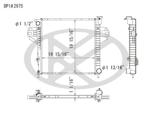 Koyorad Radiator  top view frsport A2975